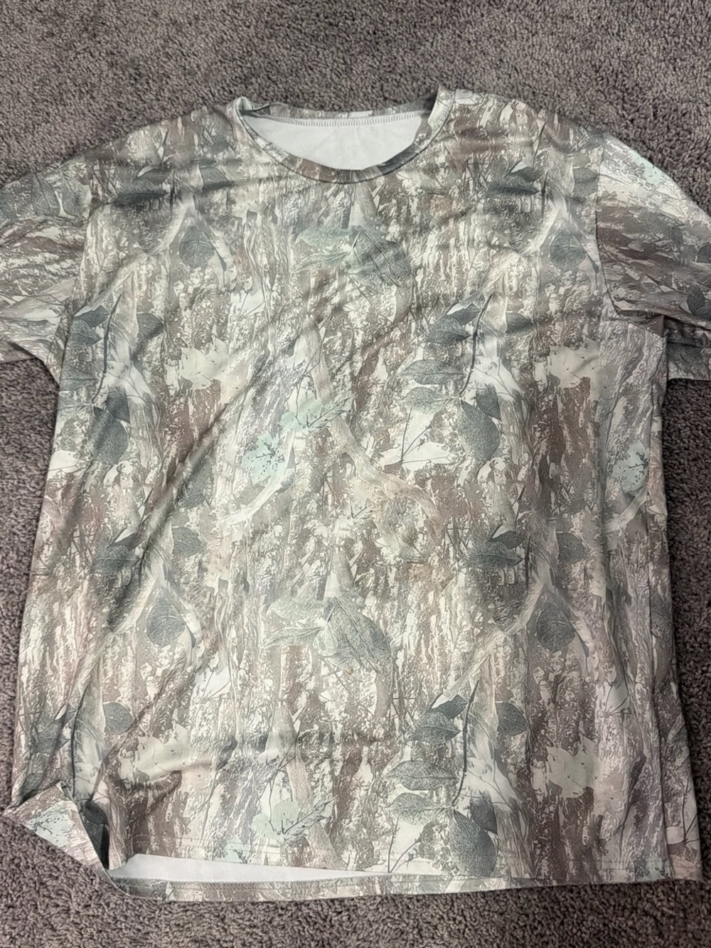 Men's Camouflage-Print Short Sleeve Shirt - Sage Brown